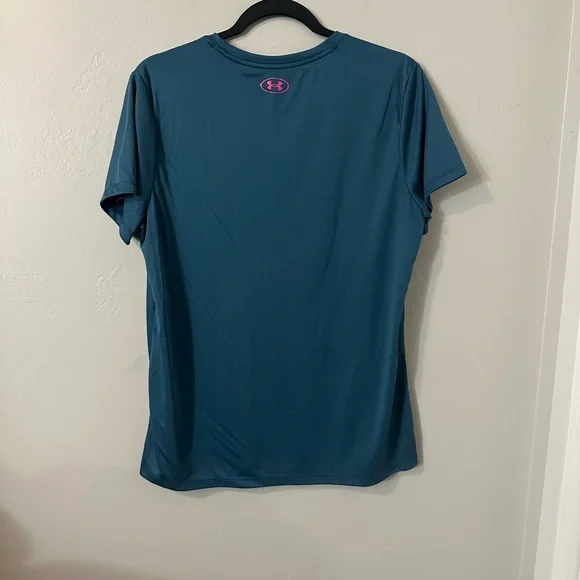 Under Armour Teal and Pink Short Sleeve Tee - Picture 3 of 3